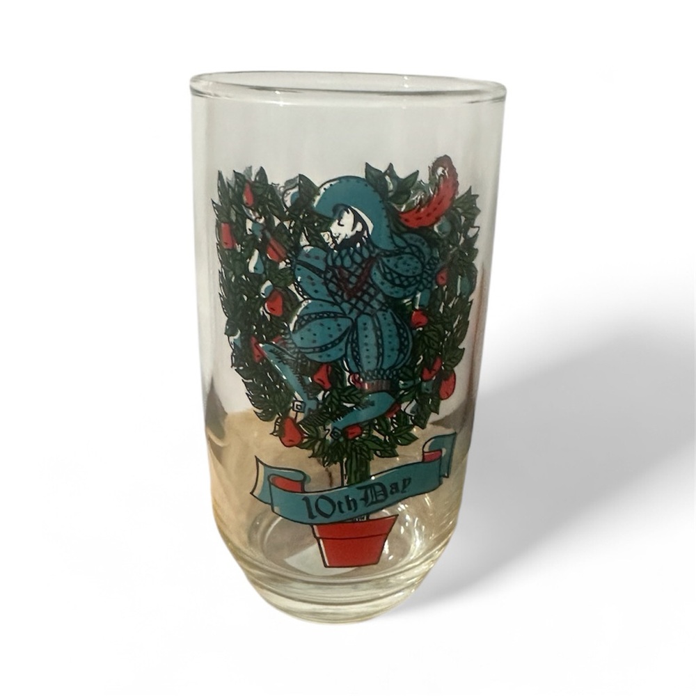 Vintage Indiana glass 12 Days of Christmas 10th day.